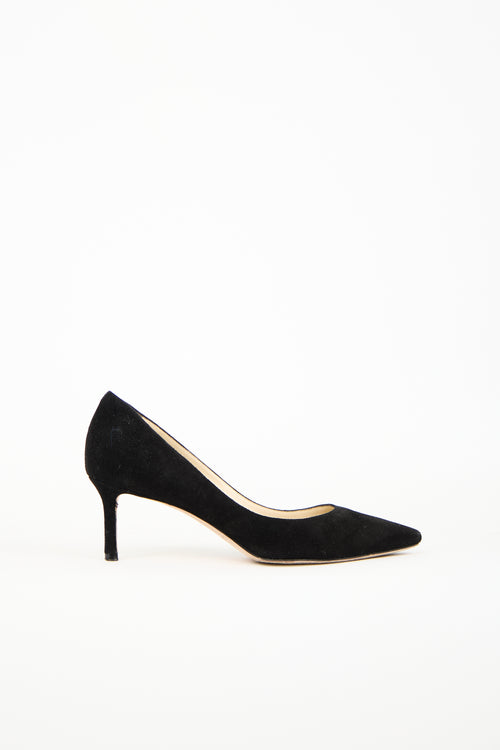 Jimmy Choo Black Suede Romy 60 Pump