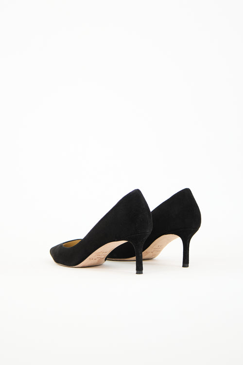 Jimmy Choo Black Suede Romy 60 Pump