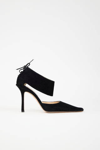 Jimmy Choo Suede Ankle Tie Heel