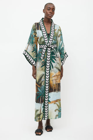 Johanna Ortiz Green Caribe Bambala Belted Robe