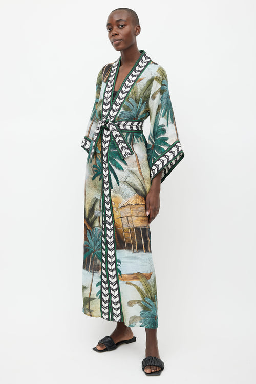 Johanna Ortiz Green Caribe Bambala Belted Robe