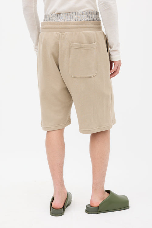 John Elliott Beige Sweat Shorts