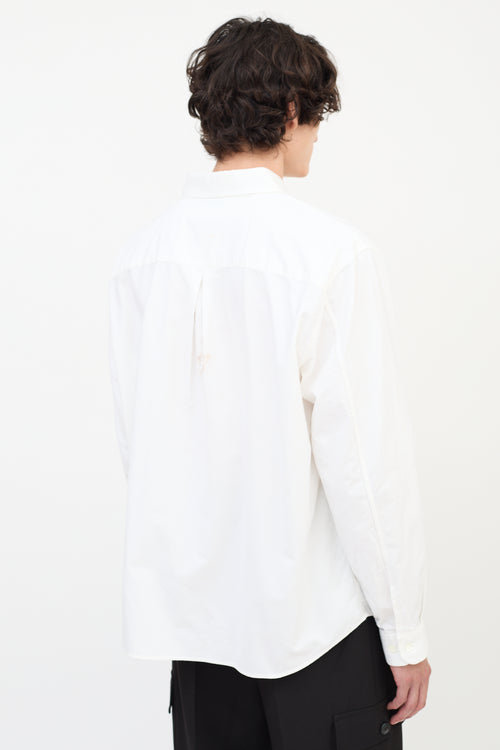 John Elliott White Cotton One Pocket Shirt