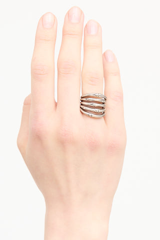 John Hardy Sterling Silver Bamboo Multi Band Ring