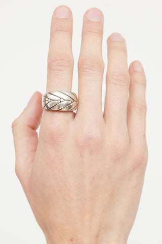 John Hardy Sterling Silver Modern Chain Ring