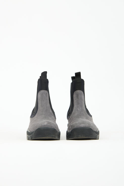 John Elliott Grey Suede Caldera Chelsea Boot