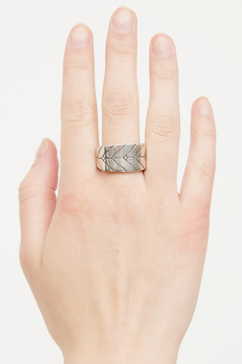 John Hardy Sterling Silver Modern Chain Flat Ring