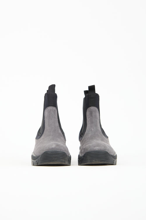 John Elliott Grey Suede Caldera Chelsea Boot