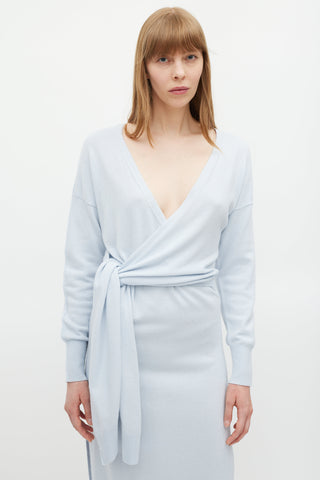 Jonathan Simkhai Blue Tie Sweater Dress