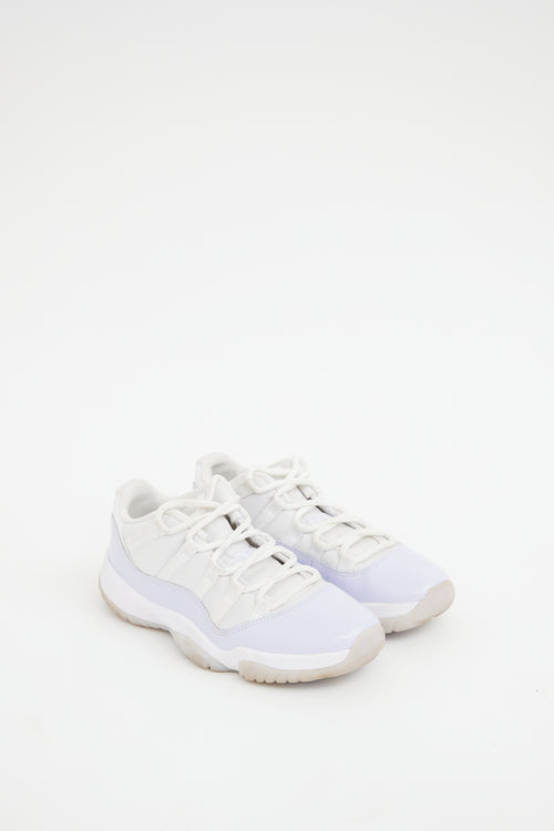 Nike Air Jordan White 
Purple 11 Retro Low Sneaker