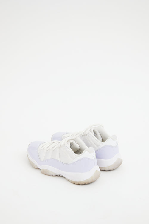 Nike Air Jordan White 
Purple 11 Retro Low Sneaker