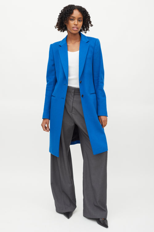 Joseph Electric Blue Wool 
Cashmere Coat