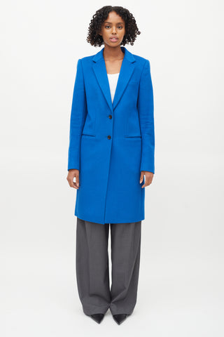 Joseph Electric Blue Wool 
Cashmere Coat