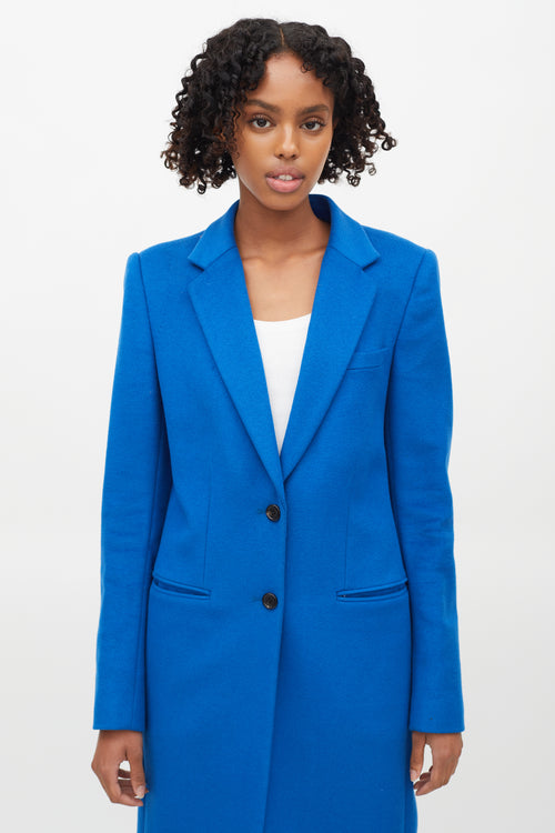 Joseph Electric Blue Wool 
Cashmere Coat