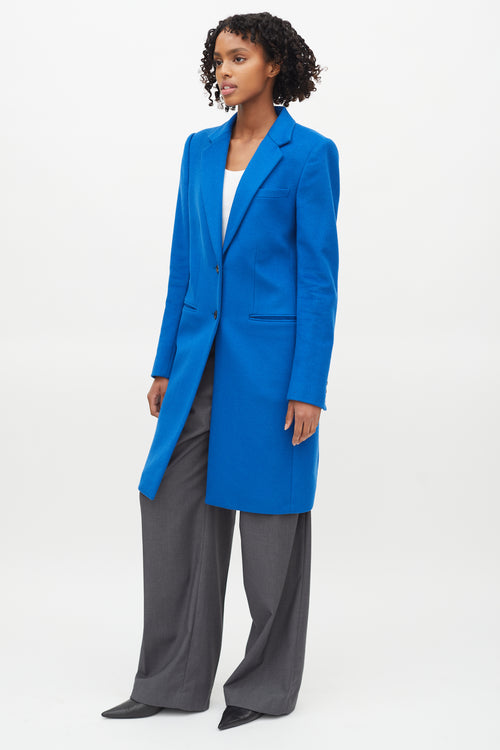 Joseph Electric Blue Wool 
Cashmere Coat