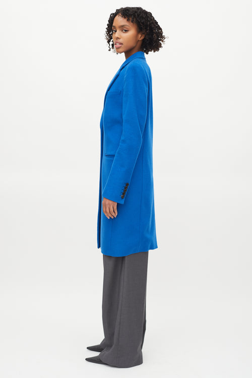 Joseph Electric Blue Wool 
Cashmere Coat