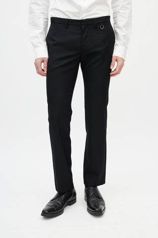 Julius Black Slim Wool Trouser