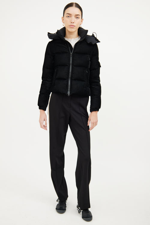 Junya Watanabe Black Velvet Puffer Jacket