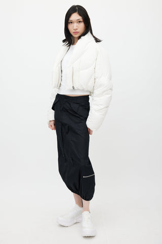 Junya Watanabe Black Cargo Drawstring Skirt