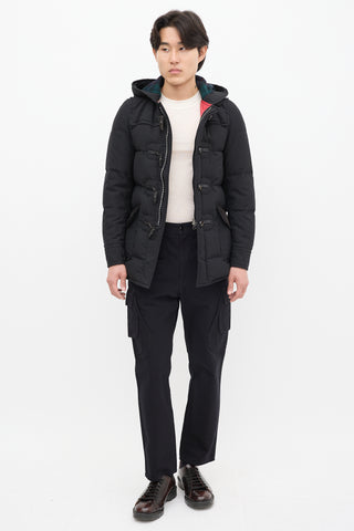 Junya Watanabe Black Down Hooded Jacket