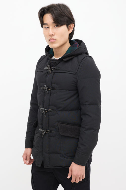 Junya Watanabe Black Down Hooded Jacket