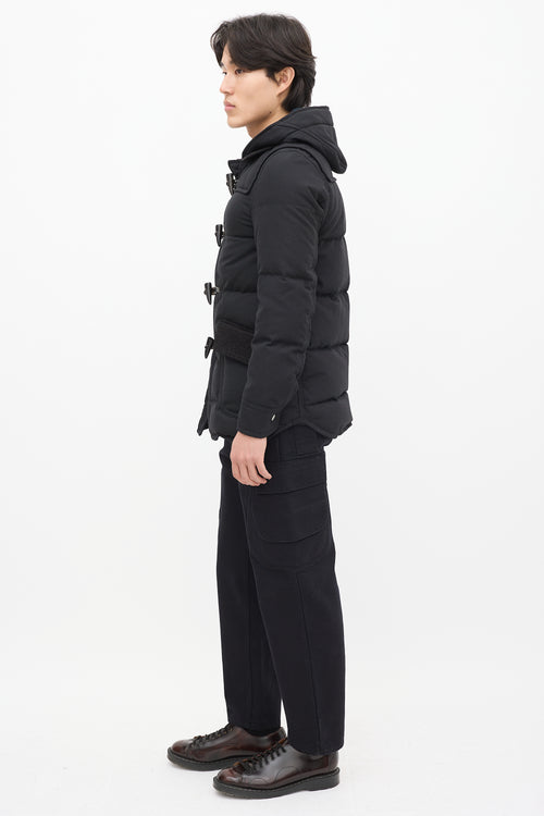 Junya Watanabe Black Down Hooded Jacket