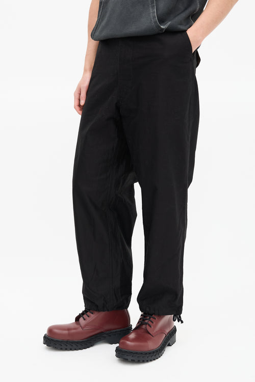 Junya Watanabe Black Straight Leg Cargo Pant