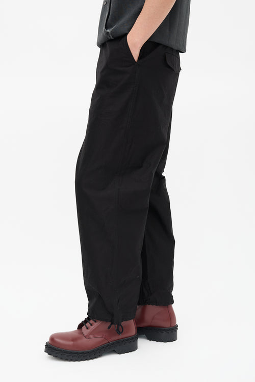 Junya Watanabe Black Straight Leg Cargo Pant