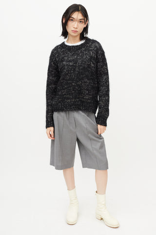 Junya Watanabe Black 
White Knit Sweater