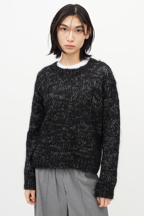 Junya Watanabe Black 
White Knit Sweater