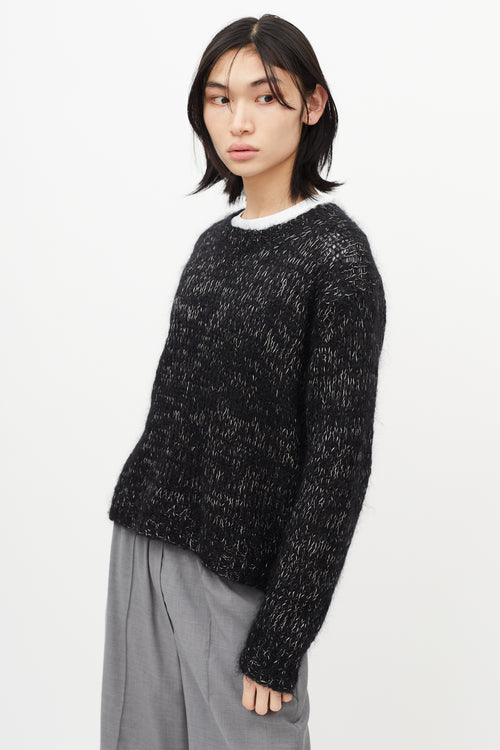 Junya Watanabe Black 
White Knit Sweater