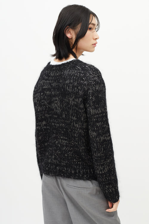 Junya Watanabe Black 
White Knit Sweater