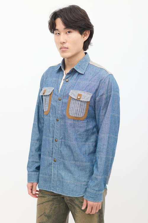 FW 2011 Light Wash Denim Panelled Shirt