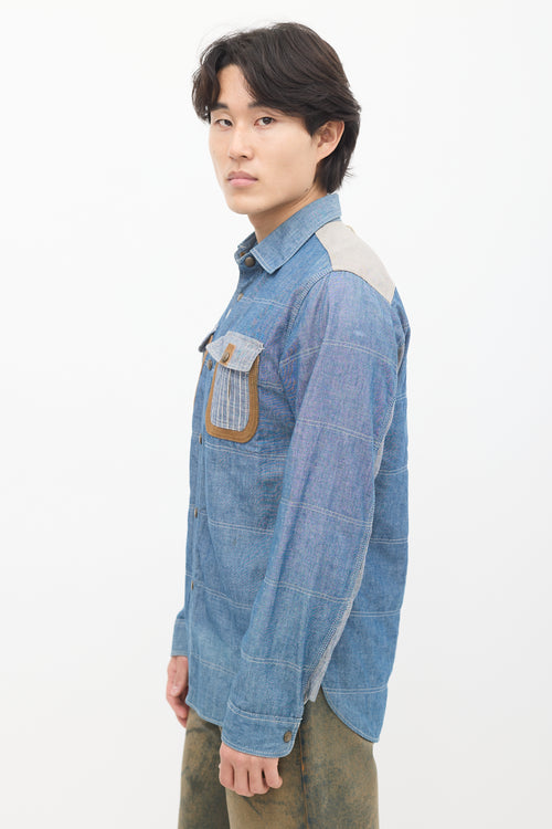 FW 2011 Light Wash Denim Panelled Shirt