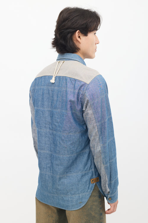 FW 2011 Light Wash Denim Panelled Shirt