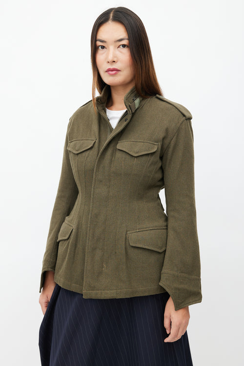 Junya Watanabe Fall 2010 Khaki Green Zip Jacket