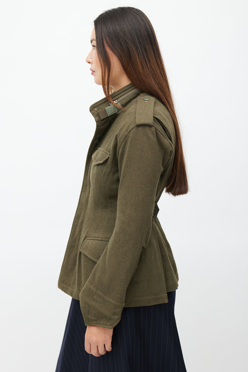 Junya Watanabe Fall 2010 Khaki Green Zip Jacket