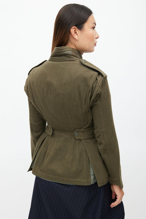 Junya Watanabe Fall 2010 Khaki Green Zip Jacket