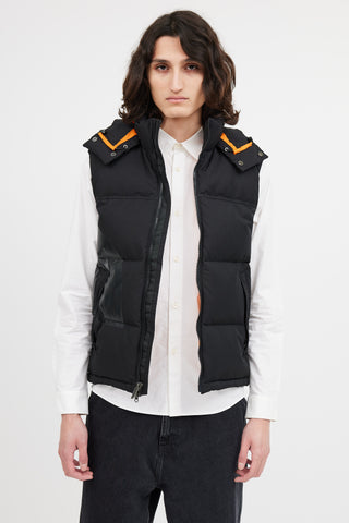 Junya Watanabe Man X The North Face Black 
Orange Down Vest