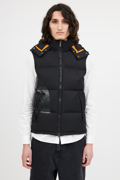 Junya Watanabe Man X The North Face Black 
Orange Down Vest