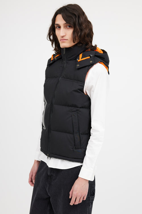 Junya Watanabe Man X The North Face Black 
Orange Down Vest