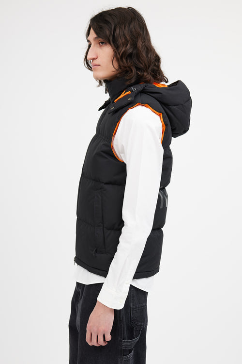 Junya Watanabe Man X The North Face Black 
Orange Down Vest