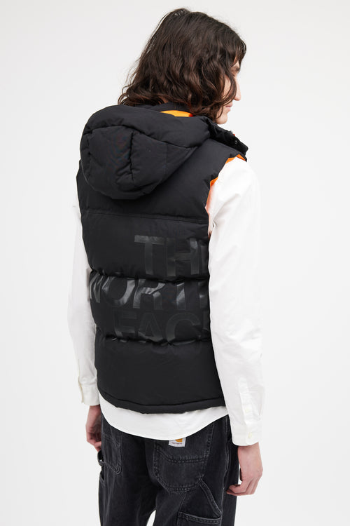 Junya Watanabe Man X The North Face Black 
Orange Down Vest