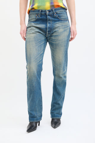 Junya Watanabe Medium Sand Wash Straight Leg Jeans