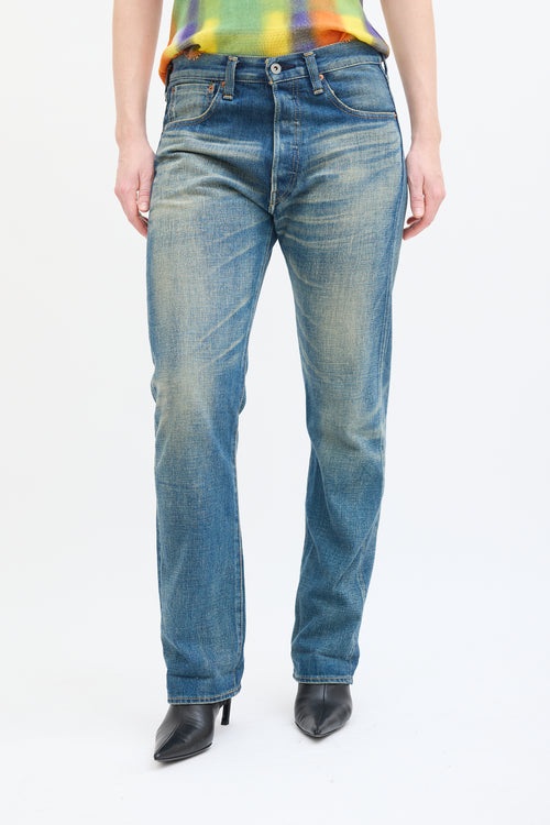 Junya Watanabe Medium Sand Wash Straight Leg Jeans