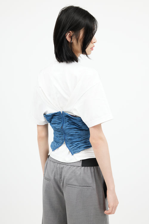 Junya Watanabe White 
Blue Denim T-Shirt