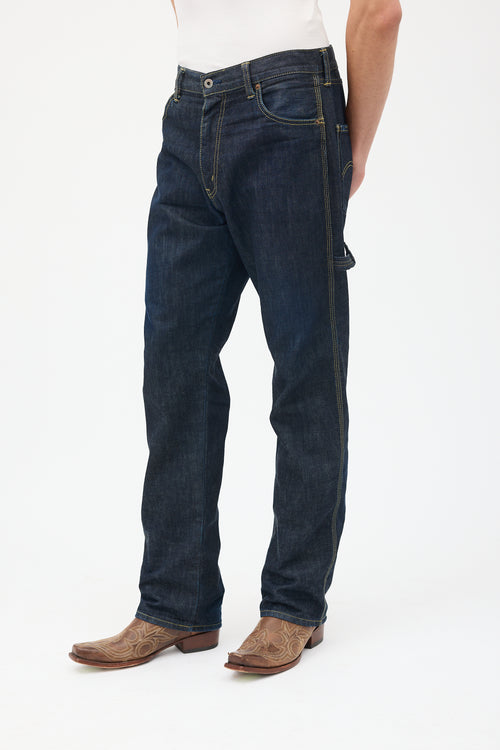 Junya Watanabe X Levi
s Dark Wash Straight Leg Cargo Jeans