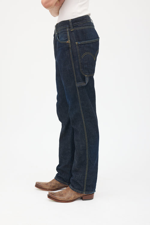 Junya Watanabe X Levi
s Dark Wash Straight Leg Cargo Jeans