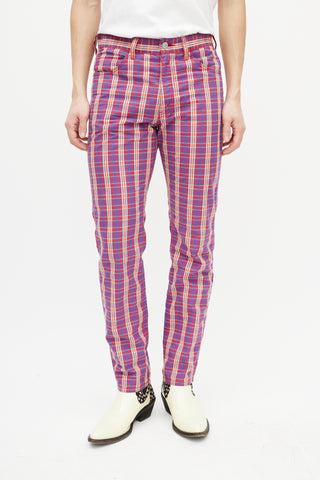 Junya Watanabe X Levis Purple 
Multicolour Plaid Trouser