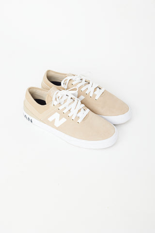 Junya Watanabe X New Balance Beige 
White Suede Sneaker